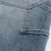 Baggy-Jeansshorts in dunkler Waschung