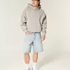 Baggy-Jeansshorts mit Sterngrafik