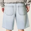 Baggy-Jeansshorts mit Sterngrafik