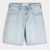 Baggy-Jeansshorts mit Sterngrafik