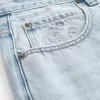 Baggy-Jeansshorts mit Sterngrafik