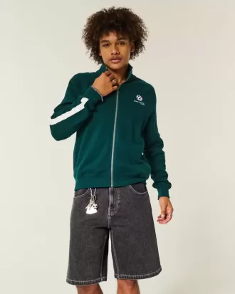 Baggy-Jeansshorts mit Tiger-Grafik