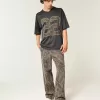 Baggy-Malerjeans mit Camouflage-Muster