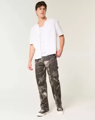 Baggy-Malerjeans mit Camouflage-Muster
