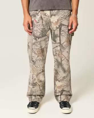 Baggy-Malerjeans mit Camouflage-Muster
