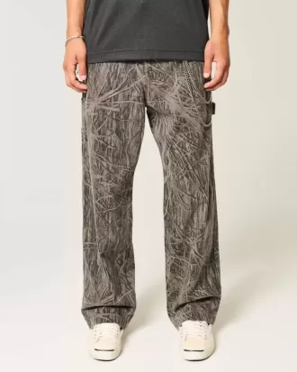 Baggy-Malerjeans mit Camouflage-Muster