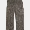 Baggy-Malerjeans mit Camouflage-Muster