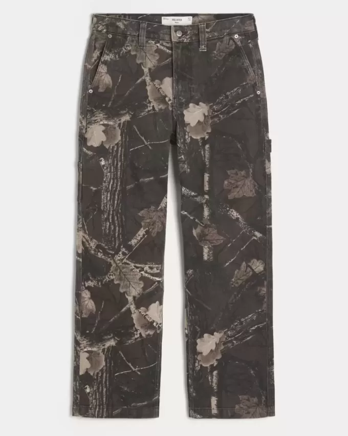 Baggy-Malerjeans mit Camouflage-Muster