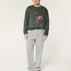 Baggy-Malerjeans mit Eisenbahnstreifen