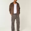 Baggy-Malerjeans mit Leopardenmuster