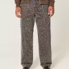 Baggy-Malerjeans mit Leopardenmuster