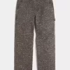 Baggy-Malerjeans mit Leopardenmuster
