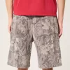 Baggy-Malershorts aus Denim mit Camouflage-Muster