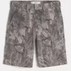 Baggy-Malershorts aus Denim mit Camouflage-Muster