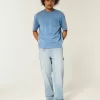 Baggy-Painter-Jeans in heller Waschung