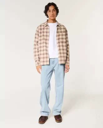 Baggy-Painter-Jeans in heller Waschung