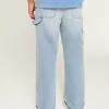 Baggy-Painter-Jeans in heller Waschung