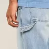 Baggy-Painter-Jeans in heller Waschung