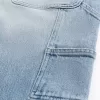 Baggy-Painter-Jeans in heller Waschung