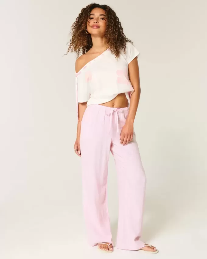 Baggy-Schlupfhose aus Leinenmischung Baggy-Schlupfhose aus Leinenmischung