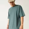 Baggy-T-Shirt aus Baumwolle mit Rundhalsausschnitt