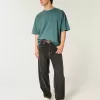 Baggy-T-Shirt aus Baumwolle mit Rundhalsausschnitt