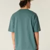 Baggy-T-Shirt aus Baumwolle mit Rundhalsausschnitt