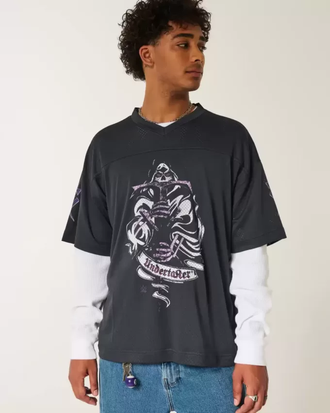 Baggy-Trikot mit Undertaker-Grafik Baggy-Trikot mit Undertaker-Grafik
