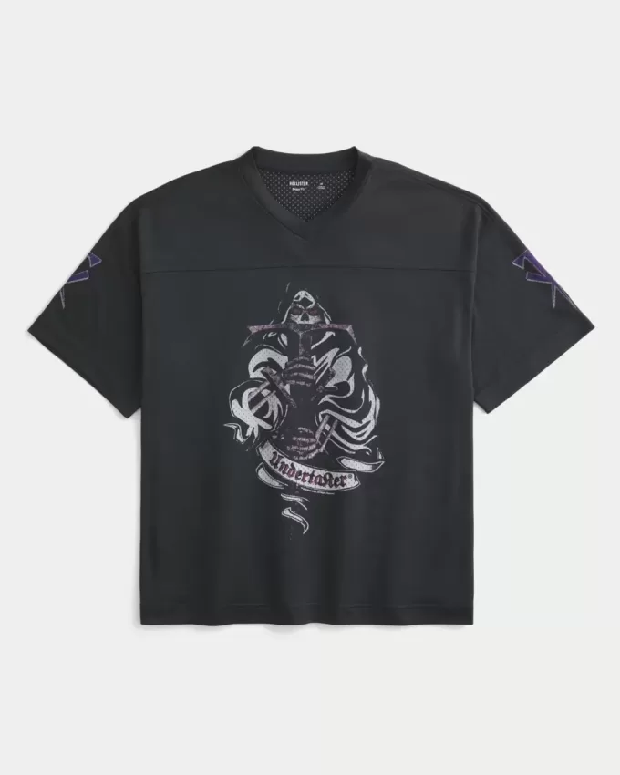 Baggy-Trikot mit Undertaker-Grafik Baggy-Trikot mit Undertaker-Grafik