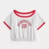 Bequemes Kurzarm-Sweatshirt aus Frottee-Fleece mit Grafik