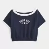 Bequemes Kurzarm-Sweatshirt aus Frottee-Fleece mit Grafik
