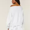 Bequemes, schulterfreies Connecticut-Grafik-Sweatshirt