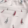 Über dem Knie geschnittene Shorts aus Leinenmischung mit Muster Über dem Knie geschnittene Shorts aus Leinenmischung mit Muster