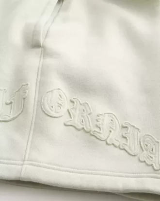 Über dem Knie liegende Baggy-Fleece-Shorts mit Calif-Grafik