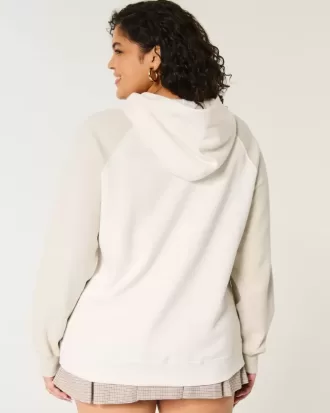 Übergroßer Hoodie mit USA-Grafik