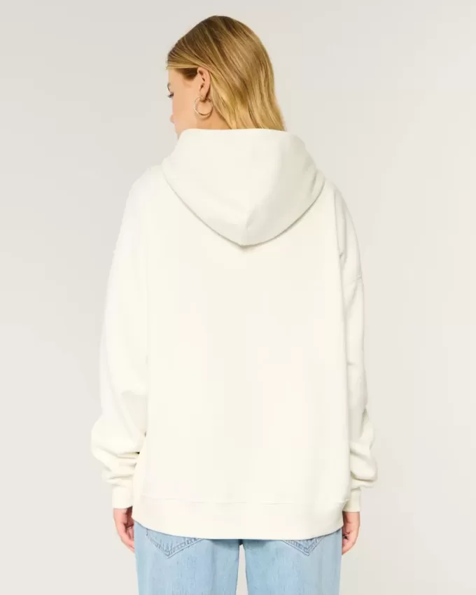 Übergroßer Hoodie mit USA-Grafik