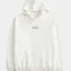 Übergroßer Hoodie mit USA-Grafik