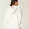 Übergroßer Kapuzenpullover mit East Coast-Grafik