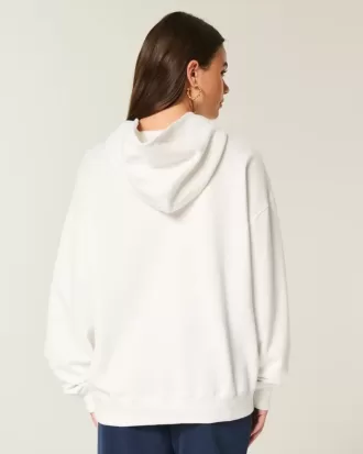 Übergroßer Kapuzenpullover mit East Coast-Grafik