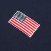 Übergroßer Pullover mit amerikanischer Flaggengrafik und halbem Reißverschluss