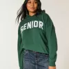 Übergroßer Senior-Kapuzenpullover mit Grafik