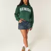 Übergroßer Senior-Kapuzenpullover mit Grafik