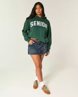 Übergroßer Senior-Kapuzenpullover mit Grafik