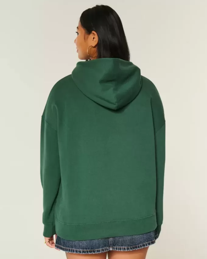 Übergroßer Senior-Kapuzenpullover mit Grafik