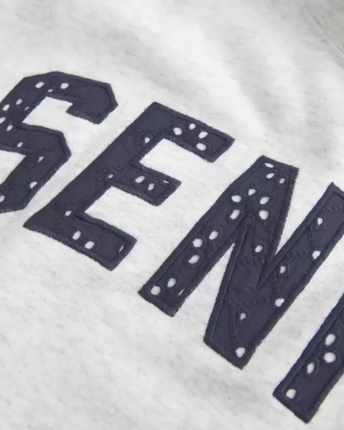 Übergroßer Senior-Kapuzenpullover mit Grafik