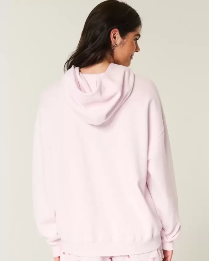 Übergroßer Senior-Kapuzenpullover mit Grafik