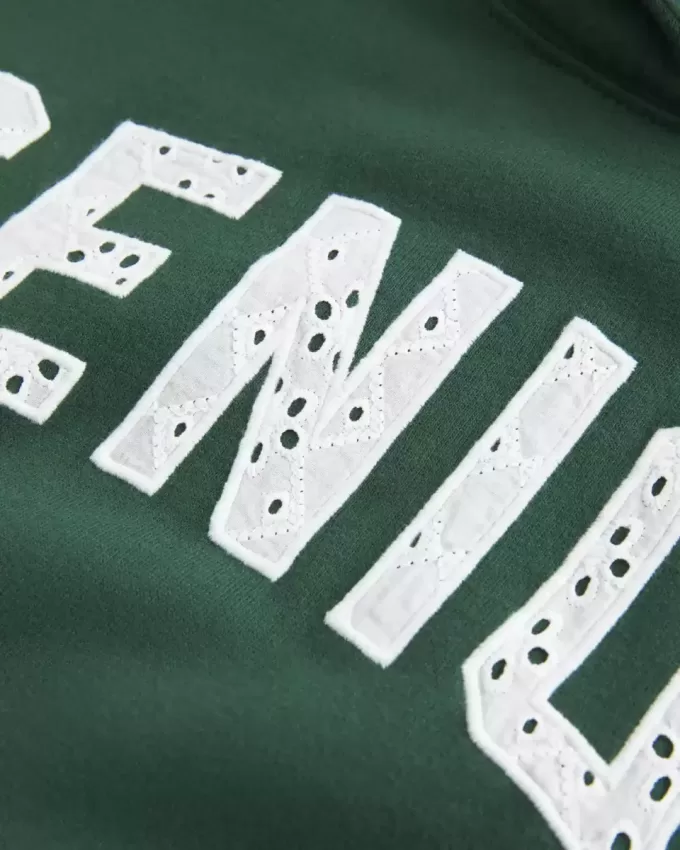 Übergroßer Senior-Kapuzenpullover mit Grafik