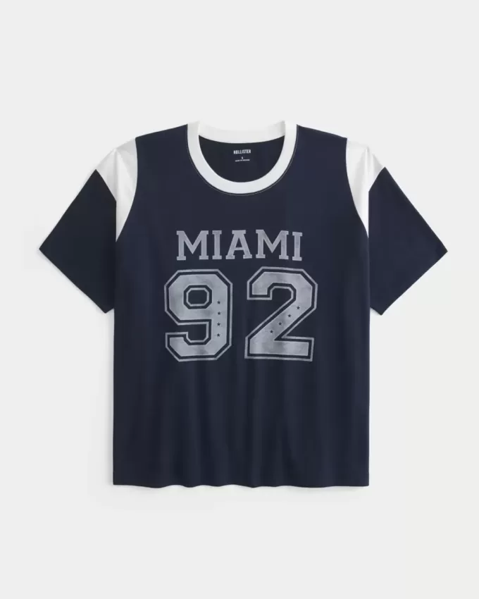Übergroßes T-Shirt mit Miami-Grafik