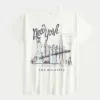 Übergroßes T-Shirt mit New York-Grafik