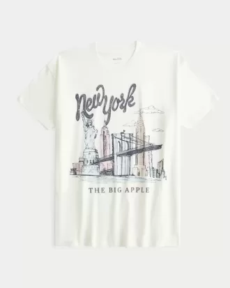 Übergroßes T-Shirt mit New York-Grafik